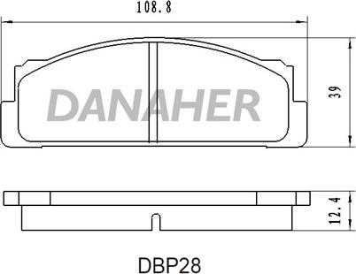 Danaher DBP28 - Гальмівні колодки, дискові гальма avtolavka.club