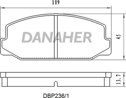 Danaher DBP236/1 - Гальмівні колодки, дискові гальма avtolavka.club