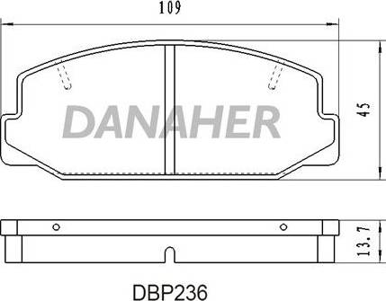 Danaher DBP236 - Гальмівні колодки, дискові гальма avtolavka.club