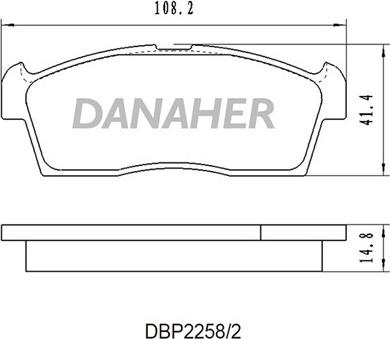 Danaher DBP2258/2 - Гальмівні колодки, дискові гальма avtolavka.club