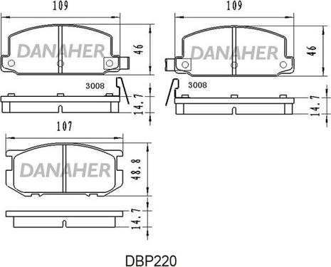 Danaher DBP220 - Гальмівні колодки, дискові гальма avtolavka.club