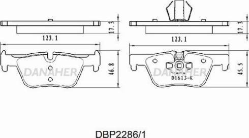 Danaher DBP2286/1 - Гальмівні колодки, дискові гальма avtolavka.club