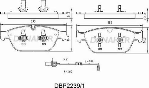 Danaher DBP2239/1 - Гальмівні колодки, дискові гальма avtolavka.club