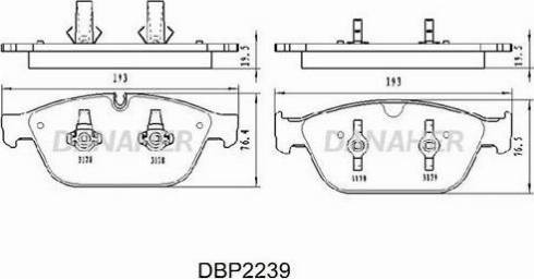 Danaher DBP2239 - Гальмівні колодки, дискові гальма avtolavka.club