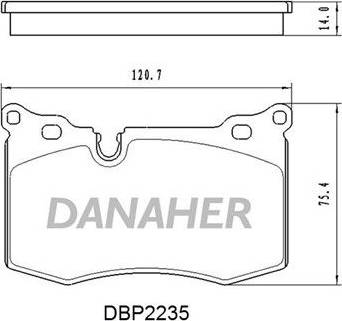 Danaher DBP2235 - Гальмівні колодки, дискові гальма avtolavka.club