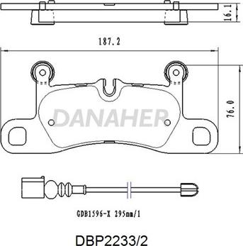 Danaher DBP2233/2 - Гальмівні колодки, дискові гальма avtolavka.club