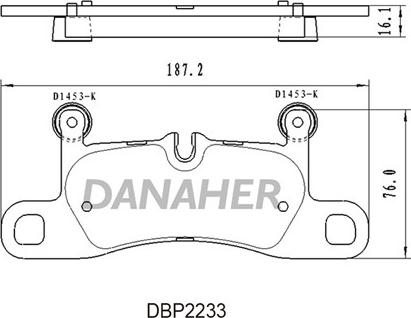 Danaher DBP2233 - Гальмівні колодки, дискові гальма avtolavka.club