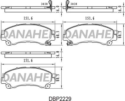 Danaher DBP2229 - Гальмівні колодки, дискові гальма avtolavka.club