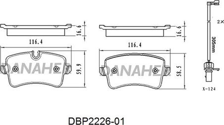 Danaher DBP2226-01 - Гальмівні колодки, дискові гальма avtolavka.club