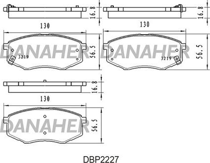 Danaher DBP2227 - Гальмівні колодки, дискові гальма avtolavka.club