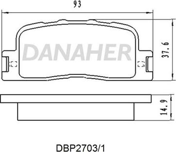 Danaher DBP2703/1 - Гальмівні колодки, дискові гальма avtolavka.club