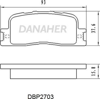 Danaher DBP2703 - Гальмівні колодки, дискові гальма avtolavka.club