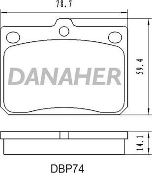 Danaher DBP74 - Гальмівні колодки, дискові гальма avtolavka.club