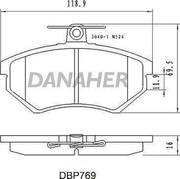 DJ Parts BP1947 - Гальмівні колодки, дискові гальма avtolavka.club