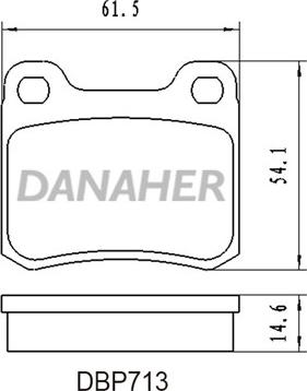 Danaher DBP713 - Гальмівні колодки, дискові гальма avtolavka.club