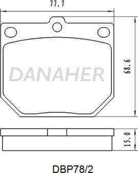 Danaher DBP78/2 - Гальмівні колодки, дискові гальма avtolavka.club