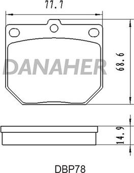 Danaher DBP78 - Гальмівні колодки, дискові гальма avtolavka.club