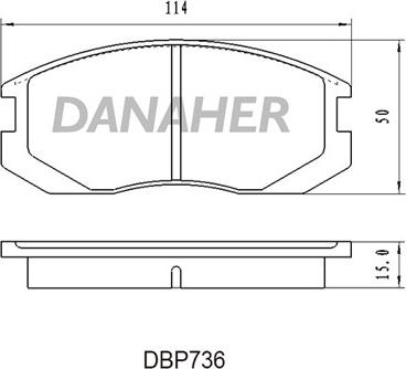 Danaher DBP736 - Гальмівні колодки, дискові гальма avtolavka.club