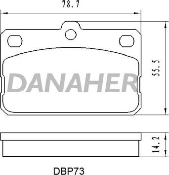 Danaher DBP73 - Гальмівні колодки, дискові гальма avtolavka.club