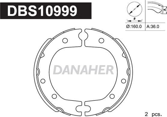 Danaher DBS10999 - Комплект гальм, ручник, парковка avtolavka.club