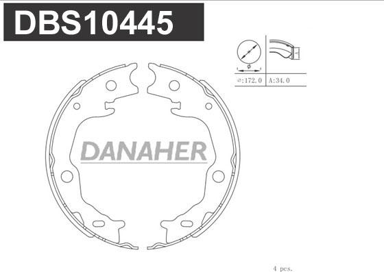 Danaher DBS10445 - Комплект гальм, ручник, парковка avtolavka.club