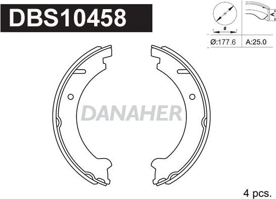 Danaher DBS10458 - Комплект гальм, ручник, парковка avtolavka.club