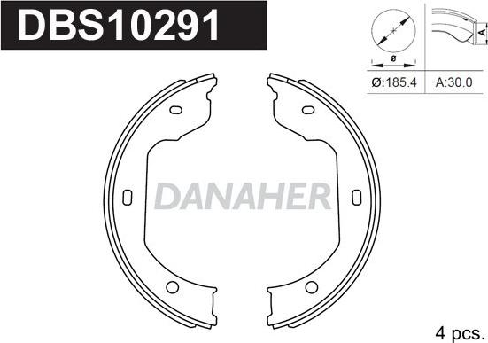 Danaher DBS10291 - Комплект гальм, ручник, парковка avtolavka.club