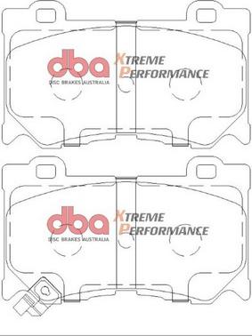DBA Australia DB2400XP - Комплект високоефективних гальмівних колодок avtolavka.club