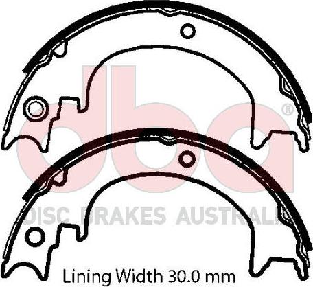 DBA Australia DBAS1950 - Комплект гальм, ручник, парковка avtolavka.club