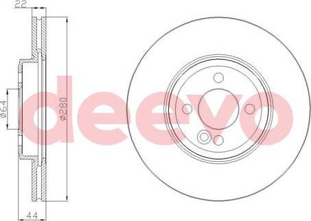 DEEVO BD19080 - Гальмівний диск avtolavka.club