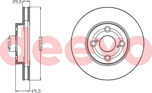 DEEVO BD14960 - Гальмівний диск avtolavka.club