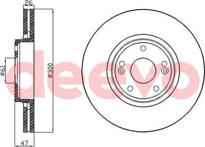 DEEVO BD14180 - Гальмівний диск avtolavka.club