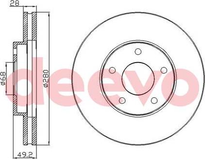 DEEVO BD14760 - Гальмівний диск avtolavka.club