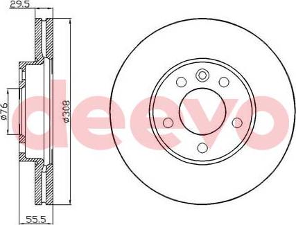 DEEVO BD16540 - Гальмівний диск avtolavka.club