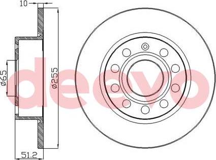 DEEVO BD16660 - Гальмівний диск avtolavka.club