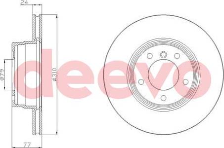 DEEVO BD16020 - Гальмівний диск avtolavka.club