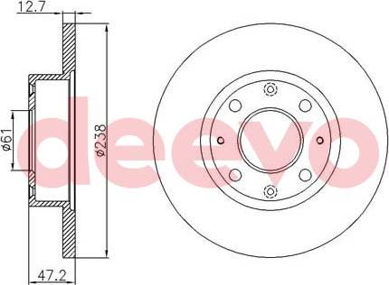 DEEVO BD10540 - Гальмівний диск avtolavka.club