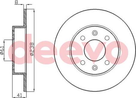 DEEVO BD10620 - Гальмівний диск avtolavka.club