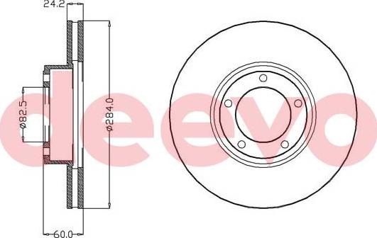 DEEVO BD11420 - Гальмівний диск avtolavka.club