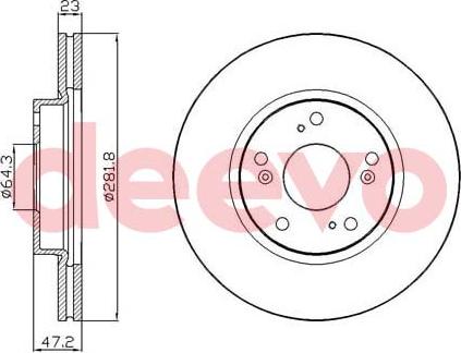 DEEVO BD18420 - Гальмівний диск avtolavka.club