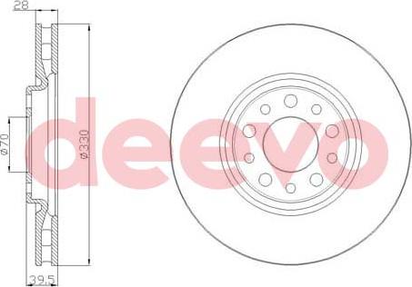 DEEVO BD18100 - Гальмівний диск avtolavka.club