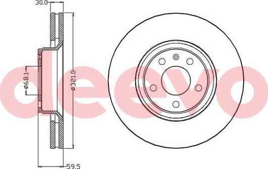 DEEVO BD18180 - Гальмівний диск avtolavka.club