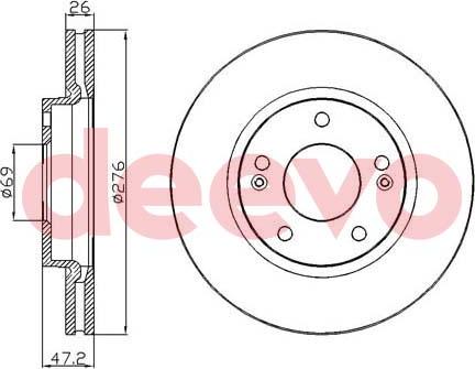 DEEVO BD13040 - Гальмівний диск avtolavka.club