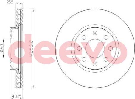 DEEVO BD17960 - Гальмівний диск avtolavka.club