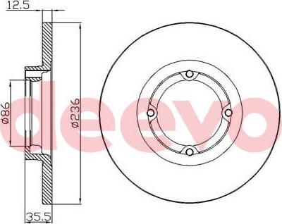 DEEVO BD34700 - Гальмівний диск avtolavka.club