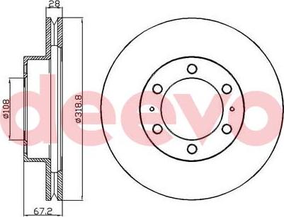 DEEVO BD35500 - Гальмівний диск avtolavka.club