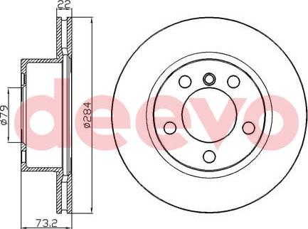 DEEVO BD35580 - Гальмівний диск avtolavka.club