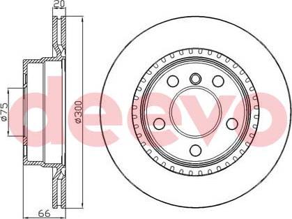 DEEVO BD35680 - Гальмівний диск avtolavka.club