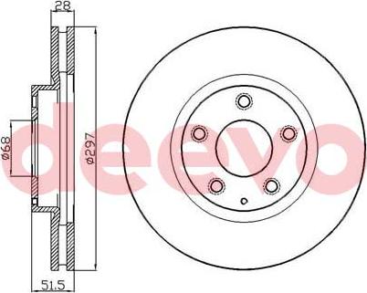 DEEVO BD35880 - Гальмівний диск avtolavka.club