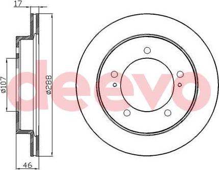 DEEVO BD30940 - Гальмівний диск avtolavka.club